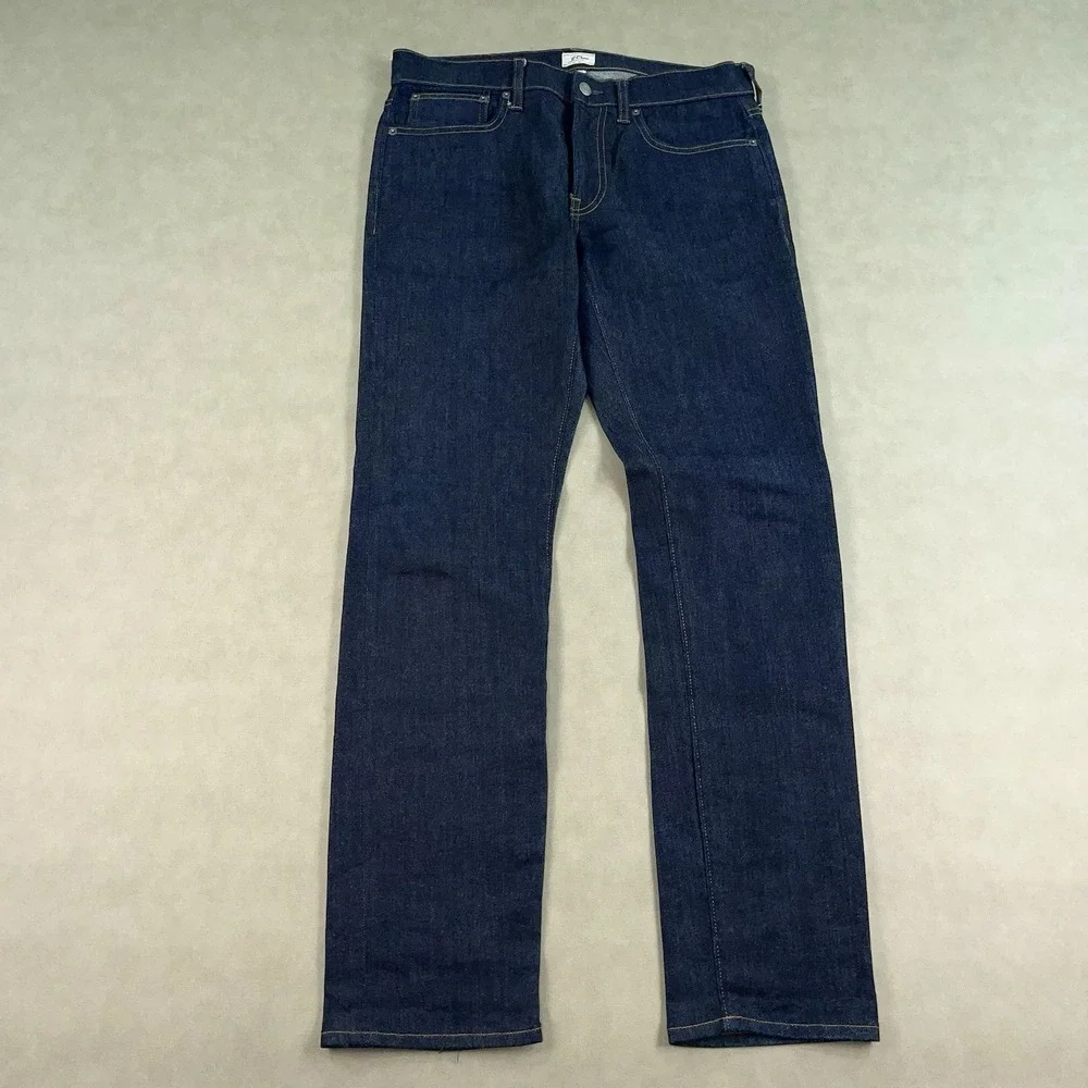 J.Crew 484 Slim Jeans Mens 32x32 Blue Dark Wash Kurabo Japanese Denim EUC